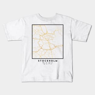 STOCKHOLM SWEDEN CITY STREET MAP ART Kids T-Shirt